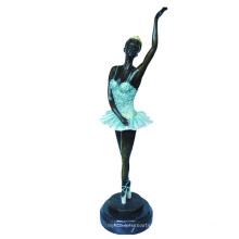 Танцовщица Бронзовая скульптура балета Украшение Статуя латуни Tpy-015 (C)